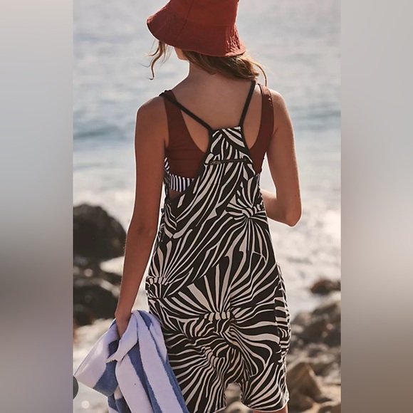NWT Free People Hot Shot Printed Romper - Zebra - Picture 3 of 5
